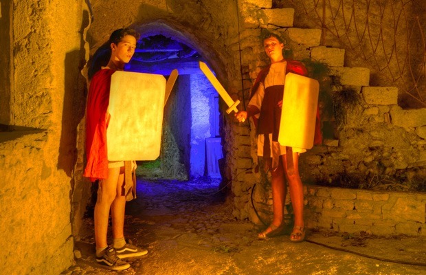 Roman Soldiers in the Via Crucis in Castelletto di Brenzone